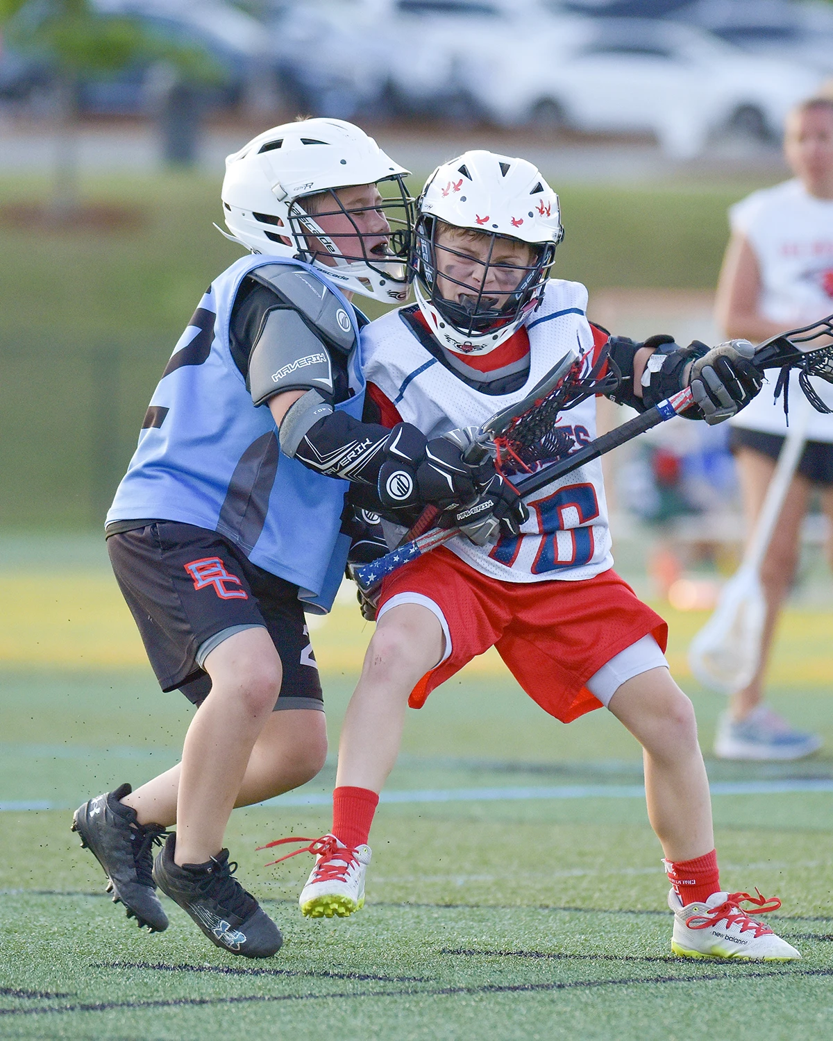 Two kids playing sports
