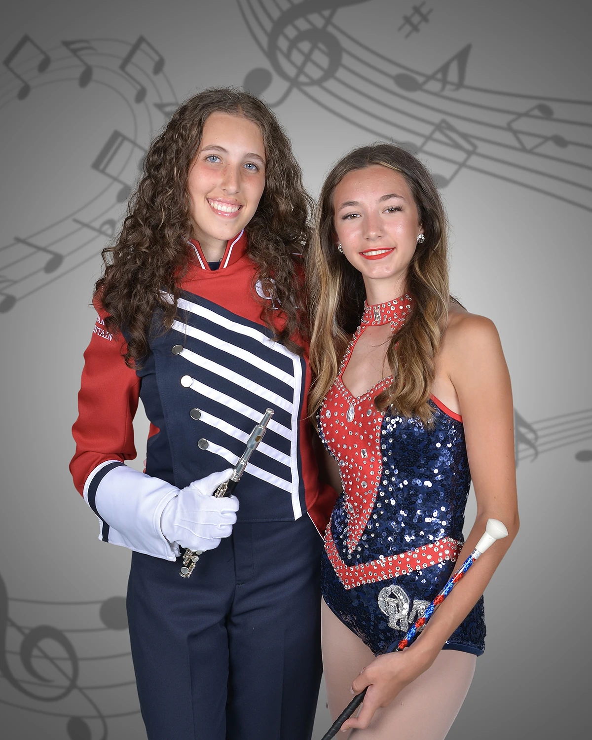 Two young women in band
